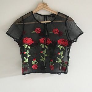 Sheer Rose Top